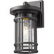 Jordan 1 Light 10.75 inch Black Outdoor Wall Light