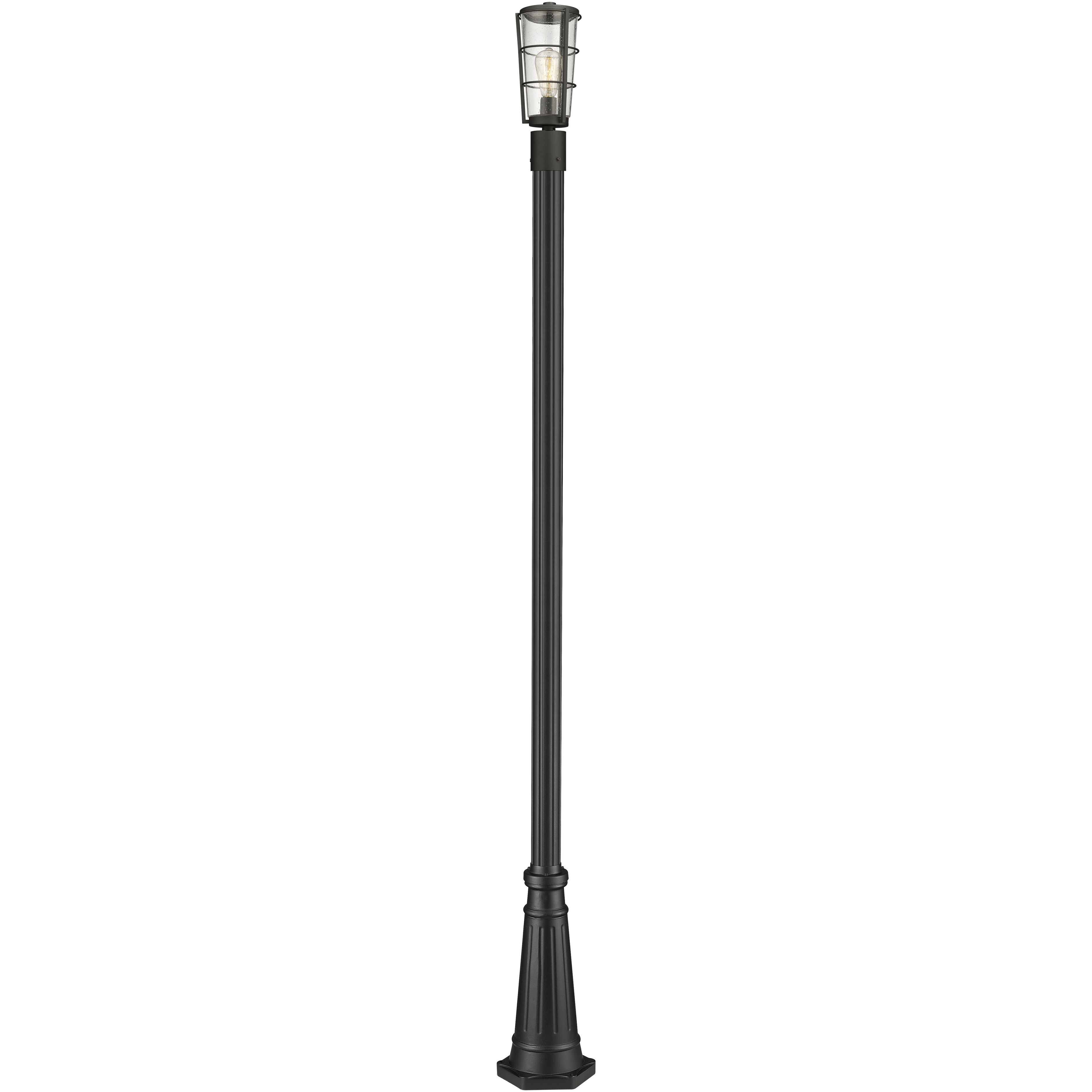 Helix 1 Light 109.25 inch Black Outdoor Post Mounted Fixture