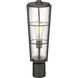 Helix 1 Light 19.5 inch Black Outdoor Post Mount Fixture