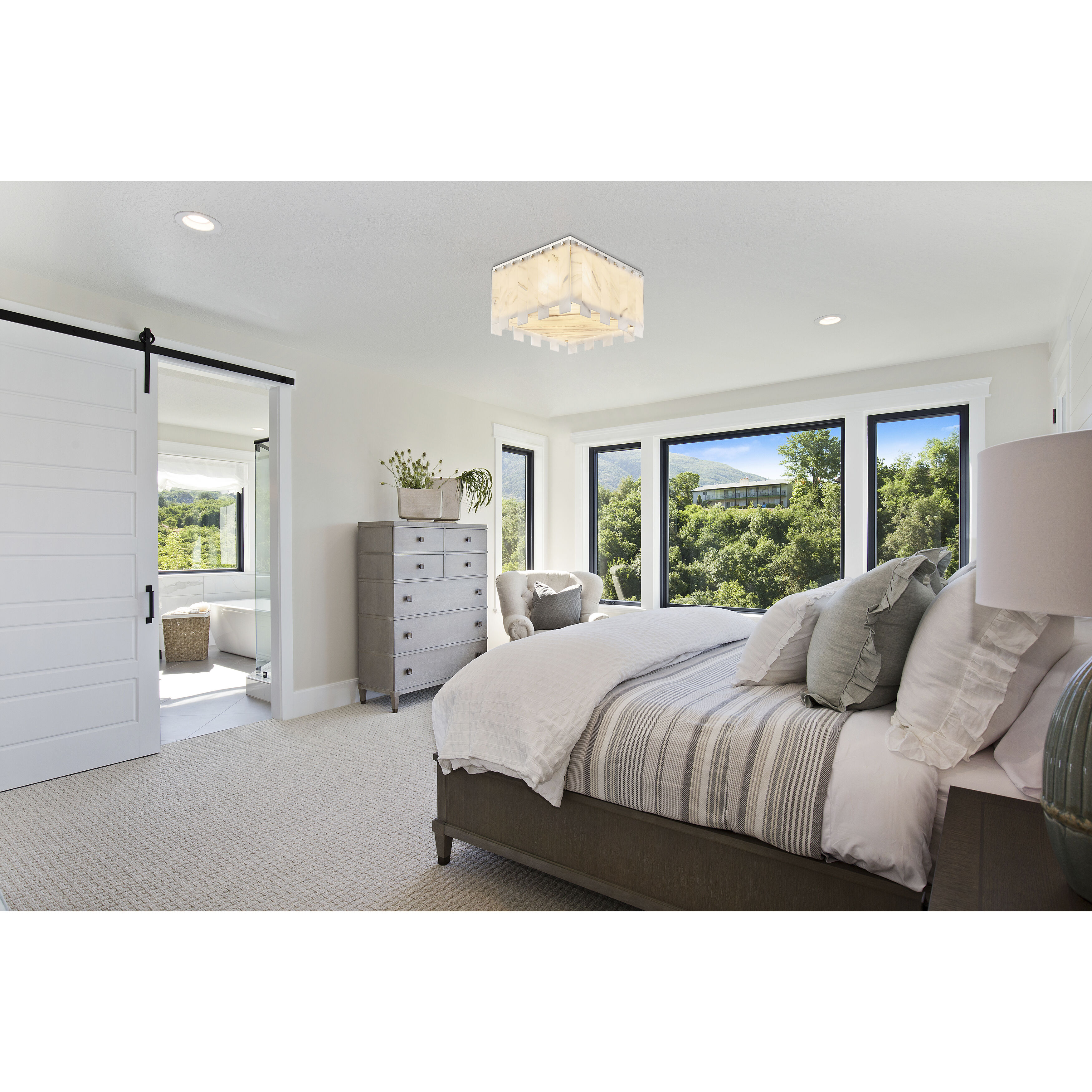 Viviana 6 Light 17.5 inch Polished Nickel Flush Mount Ceiling Light