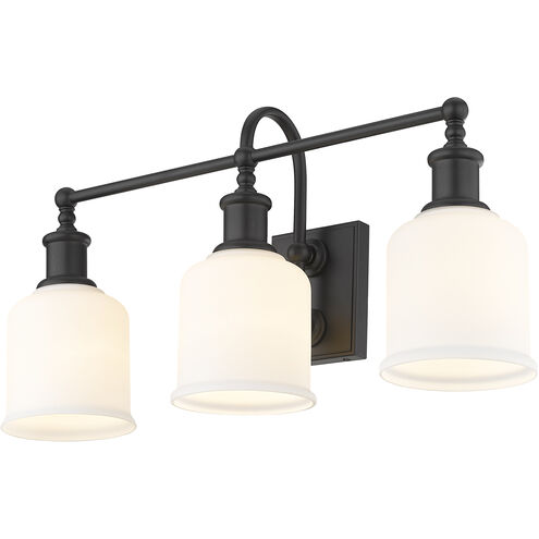 Bryant 3 Light 24 inch Matte Black Bath Vanity Wall Light