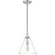 Harper 1 Light 11.5 inch Brushed Nickel Pendant Ceiling Light