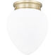 Gideon 1 Light 12.5 inch Modern Gold Flush Mount Ceiling Light