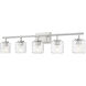 Landon 5 Light 42 inch Brushed Nickel Vanity Wall Light