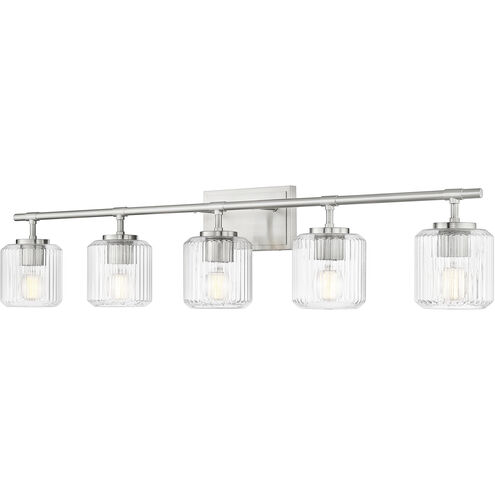 Landon 5 Light 42 inch Brushed Nickel Vanity Wall Light
