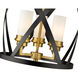 Malcalester 3 Light 14 inch Matte Black/Olde Brass Pendant Ceiling Light