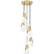 Aimie 5 Light 12 inch Modern Gold Chandelier Ceiling Light