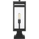 Nuri 1 Light 23 inch Black Outdoor Pier Mounted Fixture