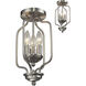 Cardinal 3 Light 8 inch Brushed Nickel Flush Mount Ceiling Light