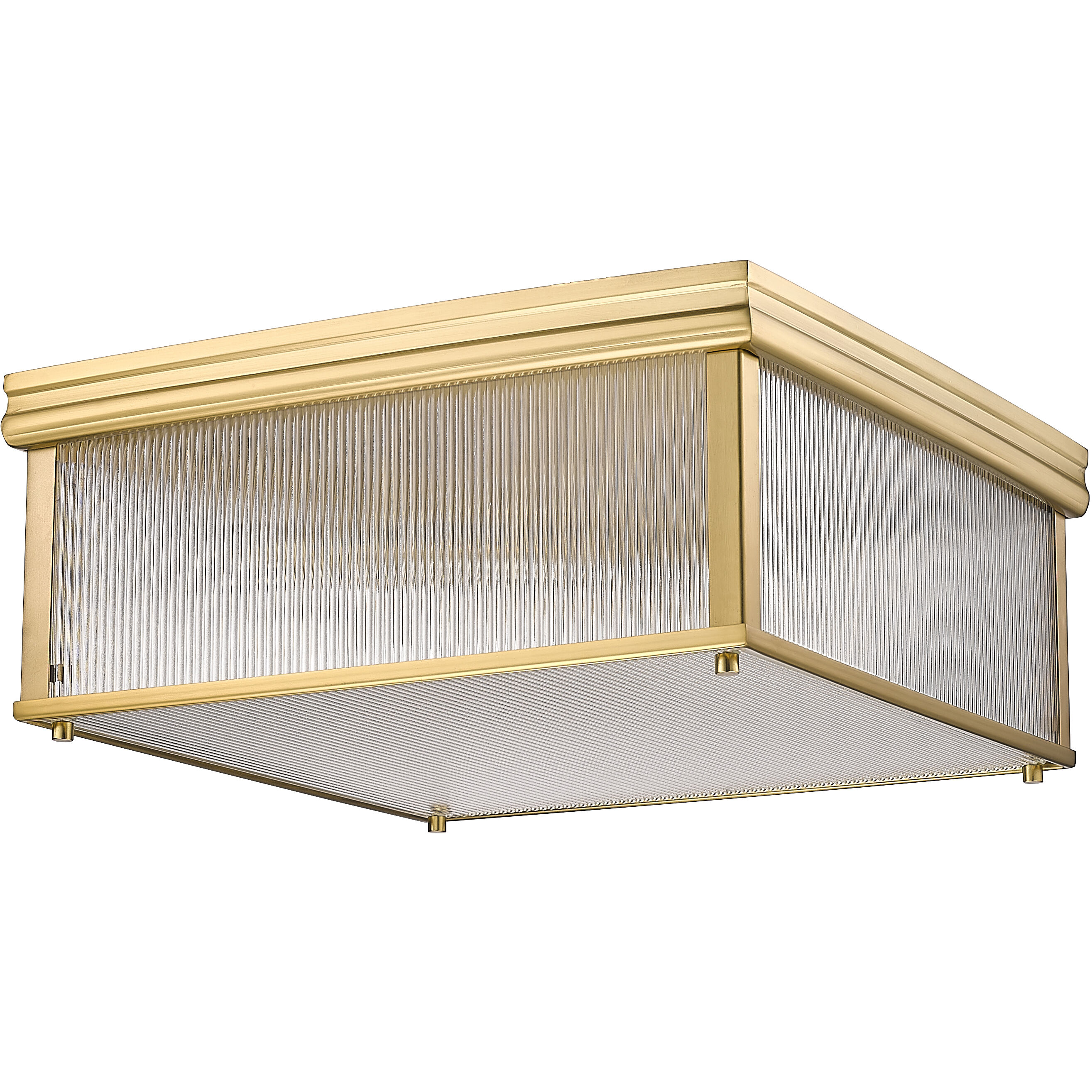 Carnaby 4 Light 18 inch Modern Gold Flush Mount Ceiling Light