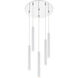 Forest LED 13.5 inch Chrome Chandelier Ceiling Light in 14, Matte White Steel