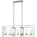 Aideen 7 Light 42.25 inch Brushed Nickel Linear Chandelier Ceiling Light