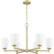 Oren 6 Light 32 inch Modern Gold Chandelier Ceiling Light
