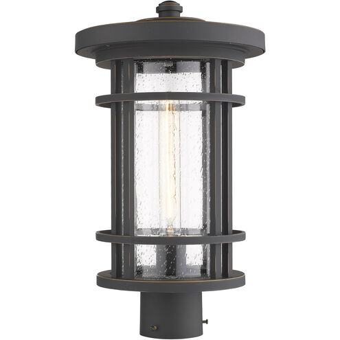 Jordan 1 Light 17.75 inch Oil Rubbed Bronze Outdoor Post Mount Fixture