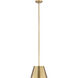 Lilly 1 Light 12 inch Rubbed Brass Pendant Ceiling Light