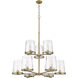 Callista 9 Light 38 inch Rubbed Brass Chandelier Ceiling Light