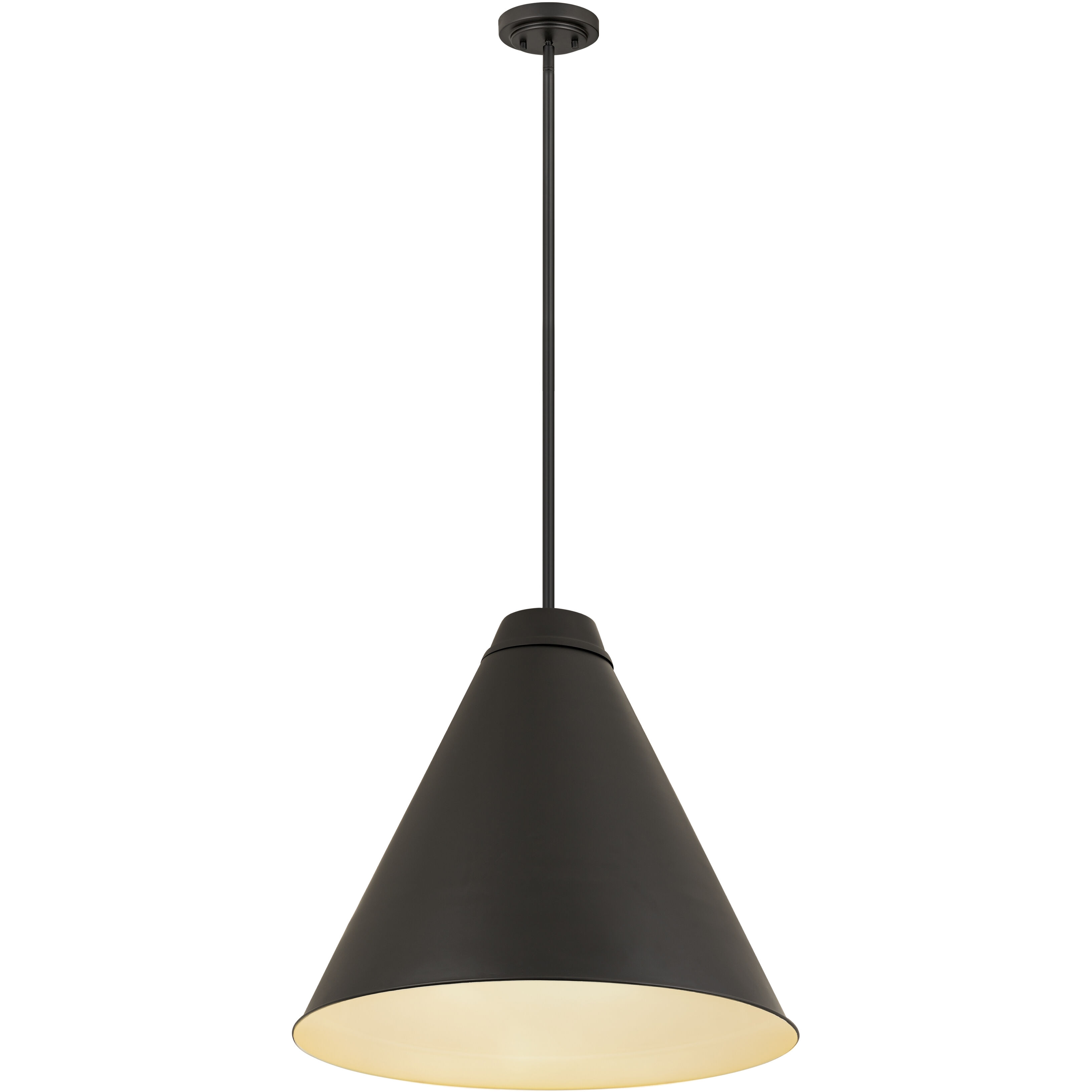 Eaton 1 Light 24 inch Matte Black Pendant Ceiling Light
