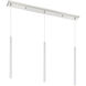 Forest LED 46 inch Brushed Nickel Linear Chandelier Ceiling Light in 3, 20, Matte White Steel
