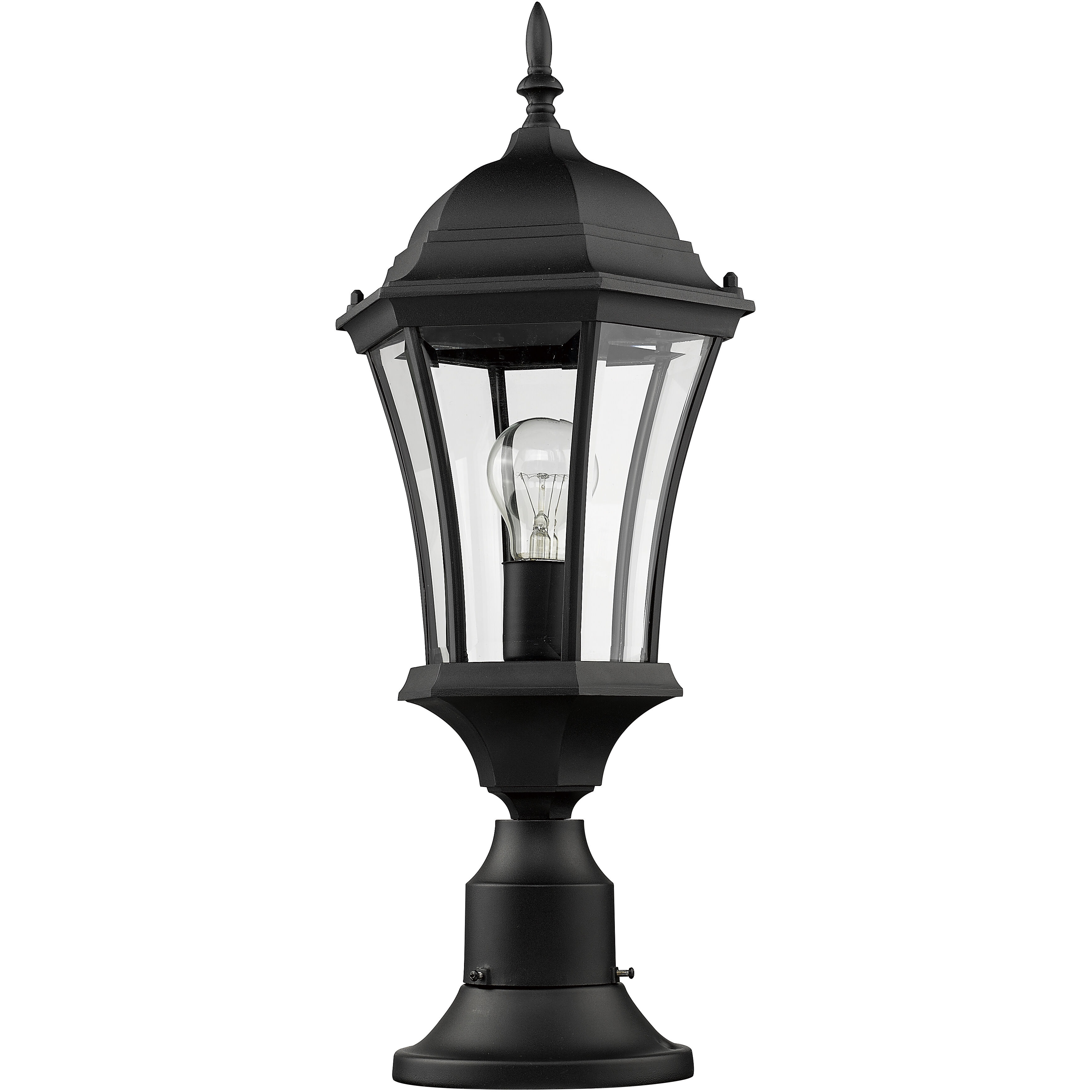 Wakefield 1 Light 24 inch Black Outdoor Pier Mounted Fixture