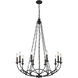 Arabella 10 Light 33 inch Matte Black Chandelier Ceiling Light