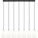Farrell 7 Light 54 inch Matte Black Linear Chandelier Ceiling Light