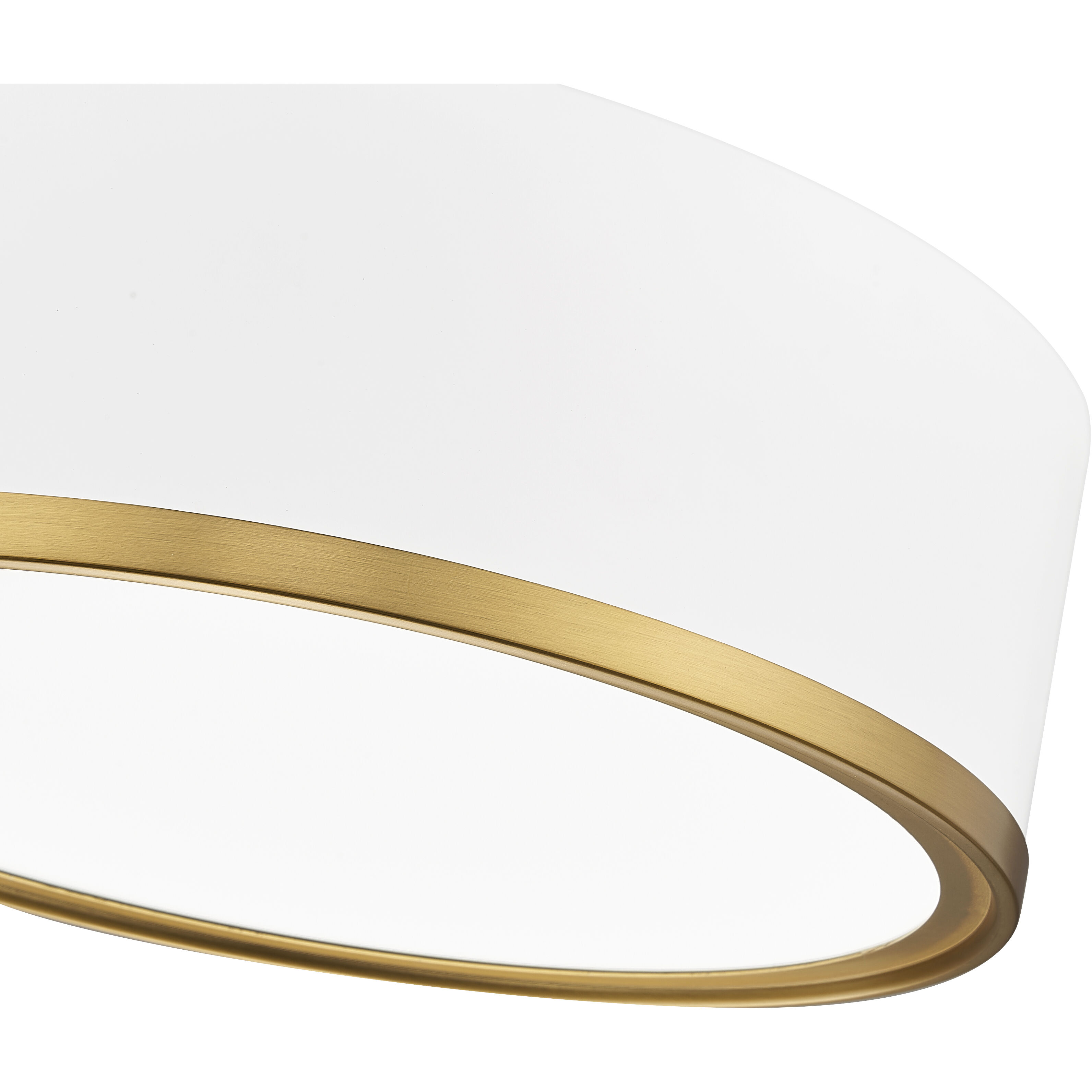 Bradley LED 12.25 inch Matte White and Modern Gold Flush Mount Ceiling Light