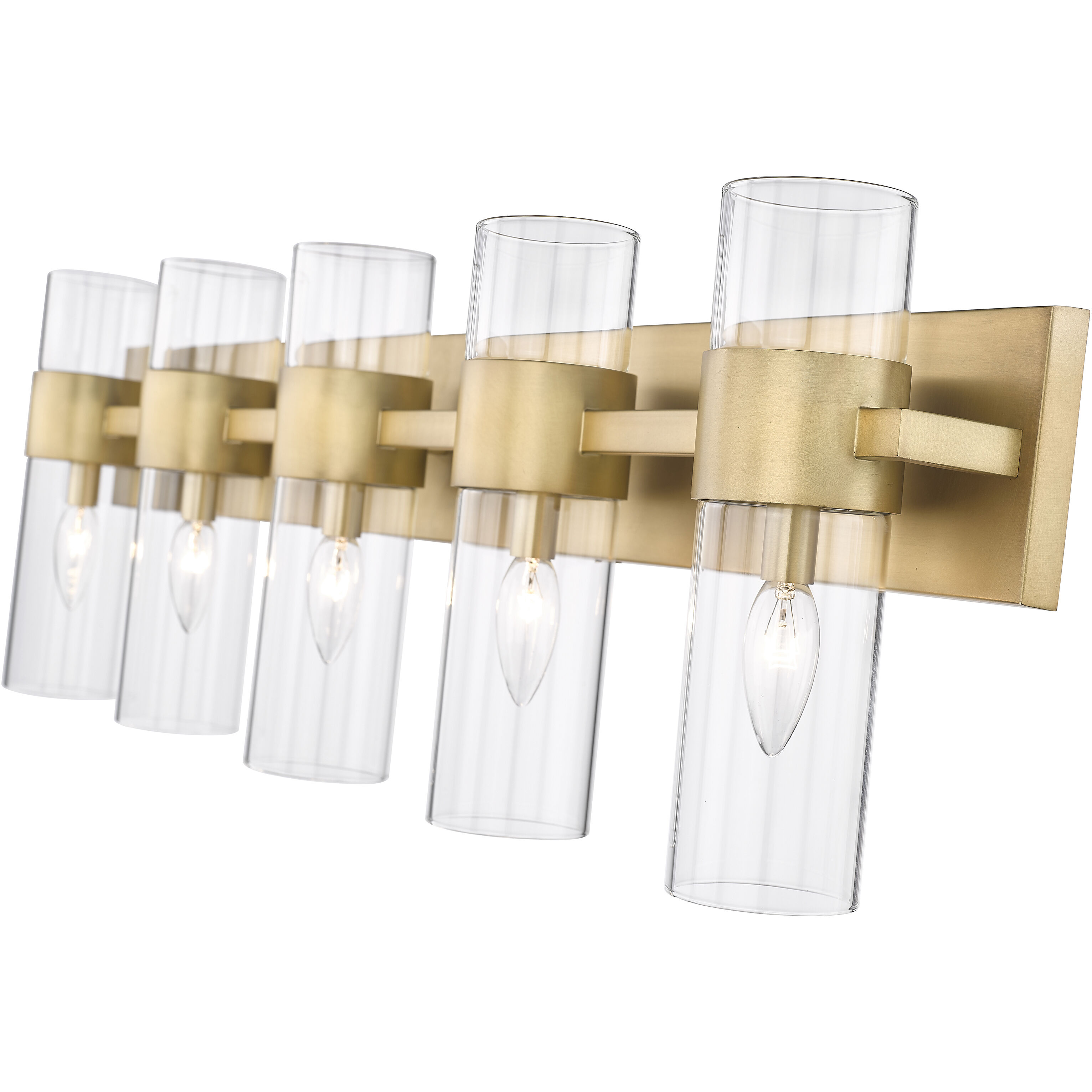 Lawson 5 Light 38 inch Rubbed Brass Vanity Wall Light