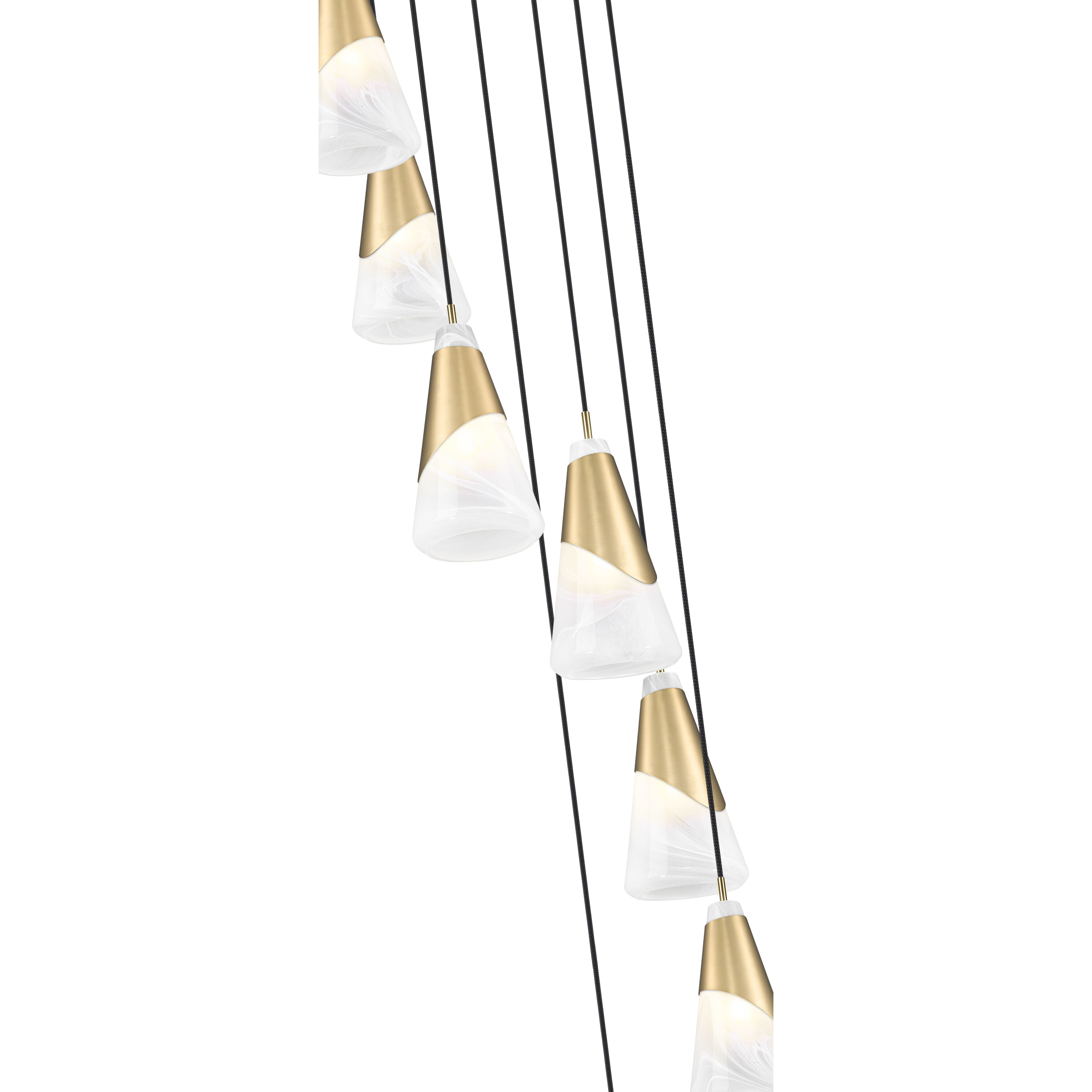 Aimie 7 Light 18 inch Modern Gold Chandelier Ceiling Light