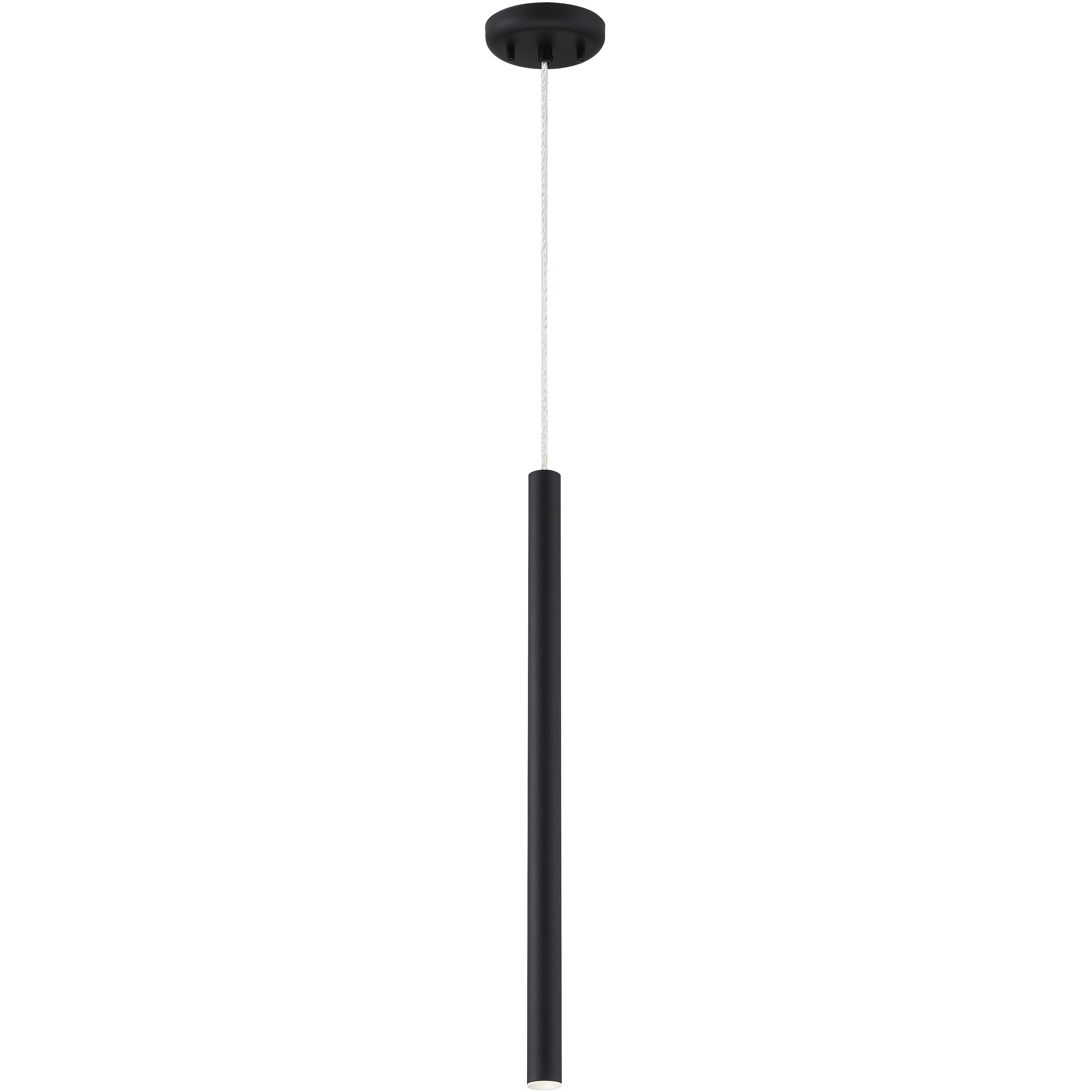 Forest LED 4.75 inch Matte black Pendant Ceiling Light in 1, 3, Matt black Steel