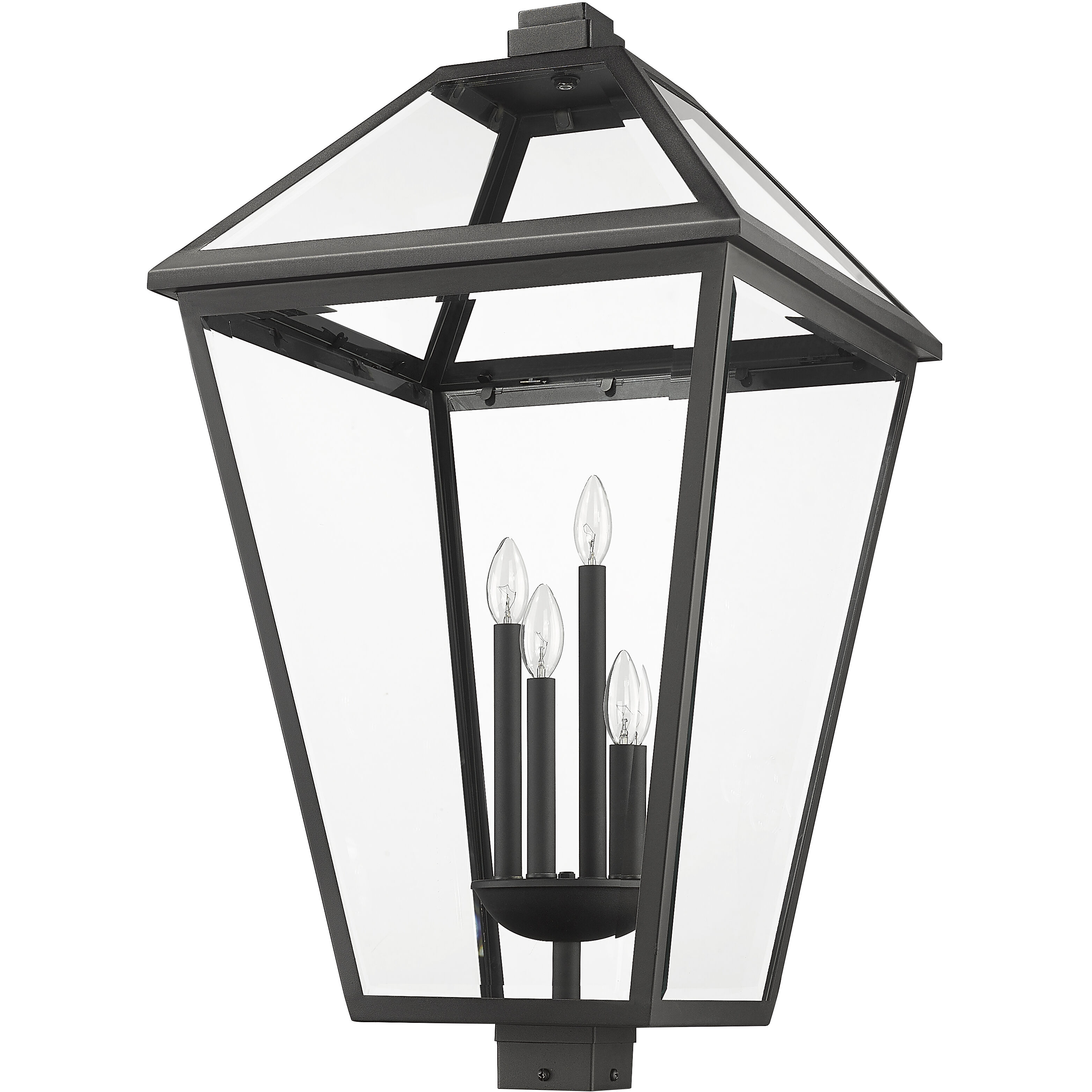 Talbot 4 Light 33.75 inch Black Outdoor Post Mount Fixture