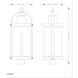Roundhouse 1 Light 31.25 inch Black Outdoor Post Mount Fixture