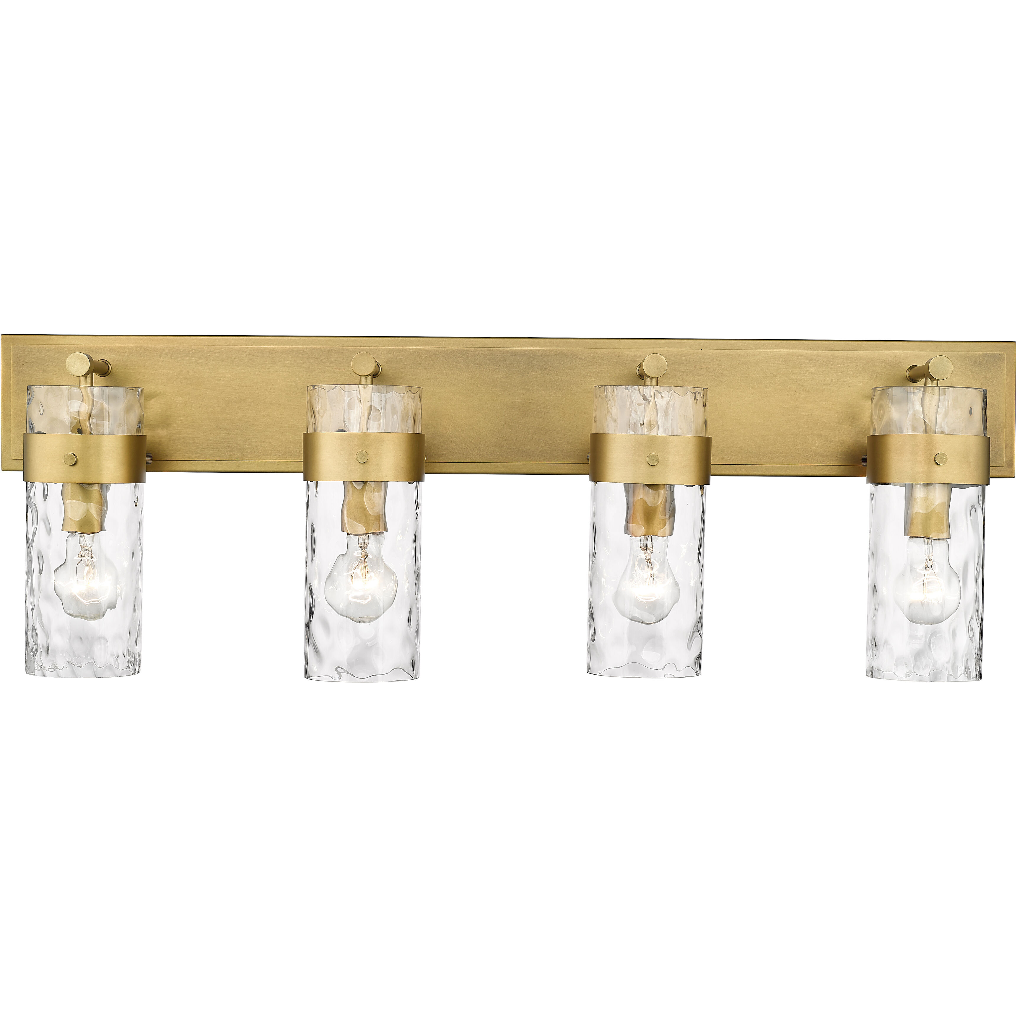 Fontaine 4 Light 34 inch Rubbed Brass Vanity Wall Light in Rubbed Bronze