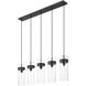 Fontaine Linear Chandelier Ceiling Light in Matte Black