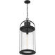 Roundhouse 1 Light 12 inch Black Outdoor Chain Mount Ceiling Fixture