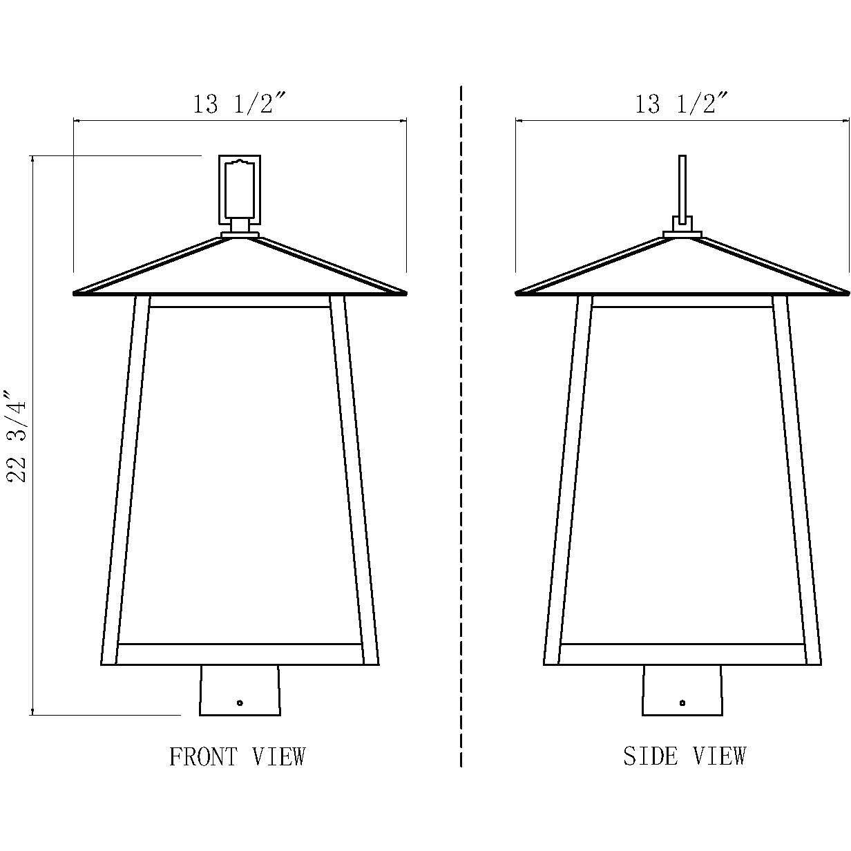 Rainer 4 Light 22.75 inch Black Outdoor Post Mounted Fixture in G9