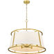 Lenyx 6 Light 26 inch Rubbed Brass Chandelier Ceiling Light