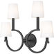 Cordelia 4 Light 20.5 inch Matte Black Wall Sconce Wall Light