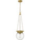 Calhoun 1 Light 9 inch Heritage Brass Pendant Ceiling Light