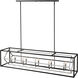 Euclid 10 Light 56 inch Chrome and Matte Black Linear Chandelier Ceiling Light