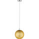 Nimbus 1 Light 12 inch Chrome Pendant Ceiling Light