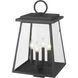 Broughton 4 Light 21.75 inch Black Outdoor Post Mount Fixture