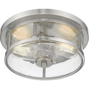 Savannah 2 Light 11 inch Brushed Nickel Flush Mount Ceiling Light