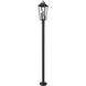 Gannon 3 Light 100.5 inch Black Outdoor Post Mounted Fixture in G9