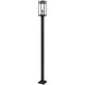Nuri 1 Light 115 inch Black Outdoor Post Mounted Fixture