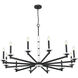 Kaden 12 Light 48 inch Matte Black Chandelier Ceiling Light
