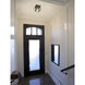 Kube 1 Light 5.75 inch Matte Black and Chrome Flush Mount Ceiling Light