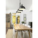 Melange 3 Light 52 inch Matte Black Billiard Ceiling Light in Matte Opal Glass
