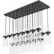 Fontaine Linear Chandelier Ceiling Light in Matte Black