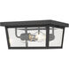Beacon 3 Light 12 inch Black Outdoor Flush Mount