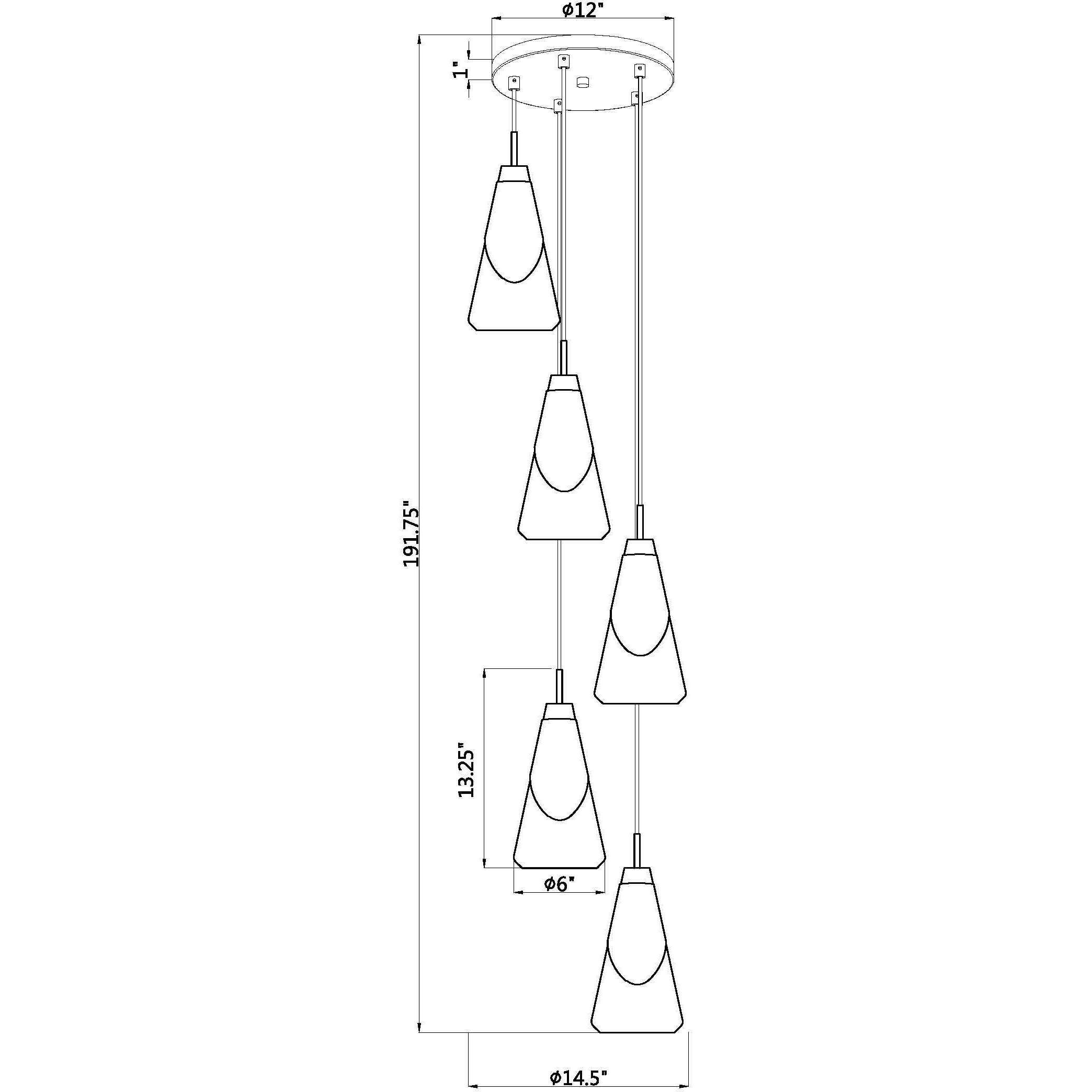 Aimie 5 Light 12 inch Brushed Nickel Chandelier Ceiling Light